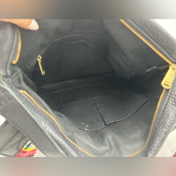 FOSSIL Pebbled Leather Expandable Covertible Crossbody Shoulder Bag - Picture 10 of 16